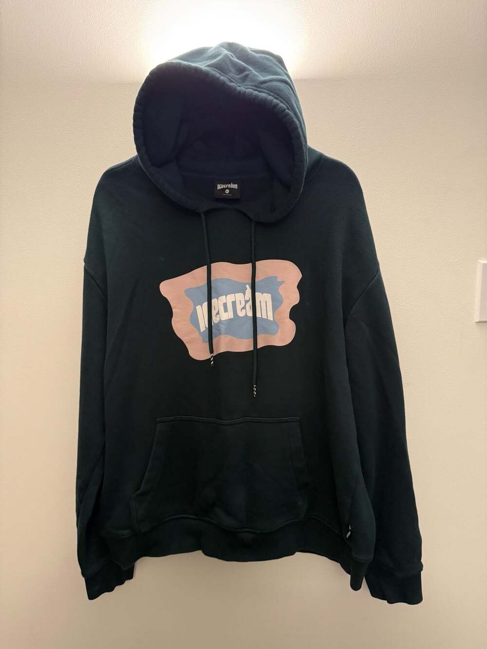 ICECREAM Display Graphic Hoodie Size XL Black